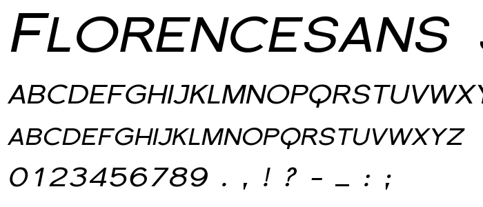 Florencesans SC Exp Italic font